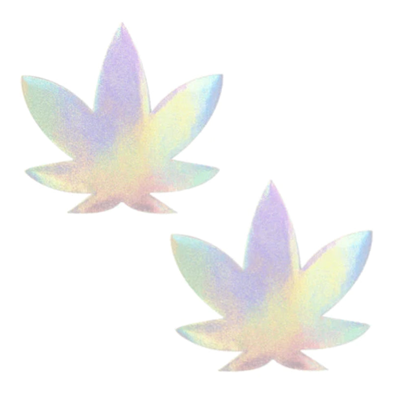 Weed Leaf Holographic Pasties