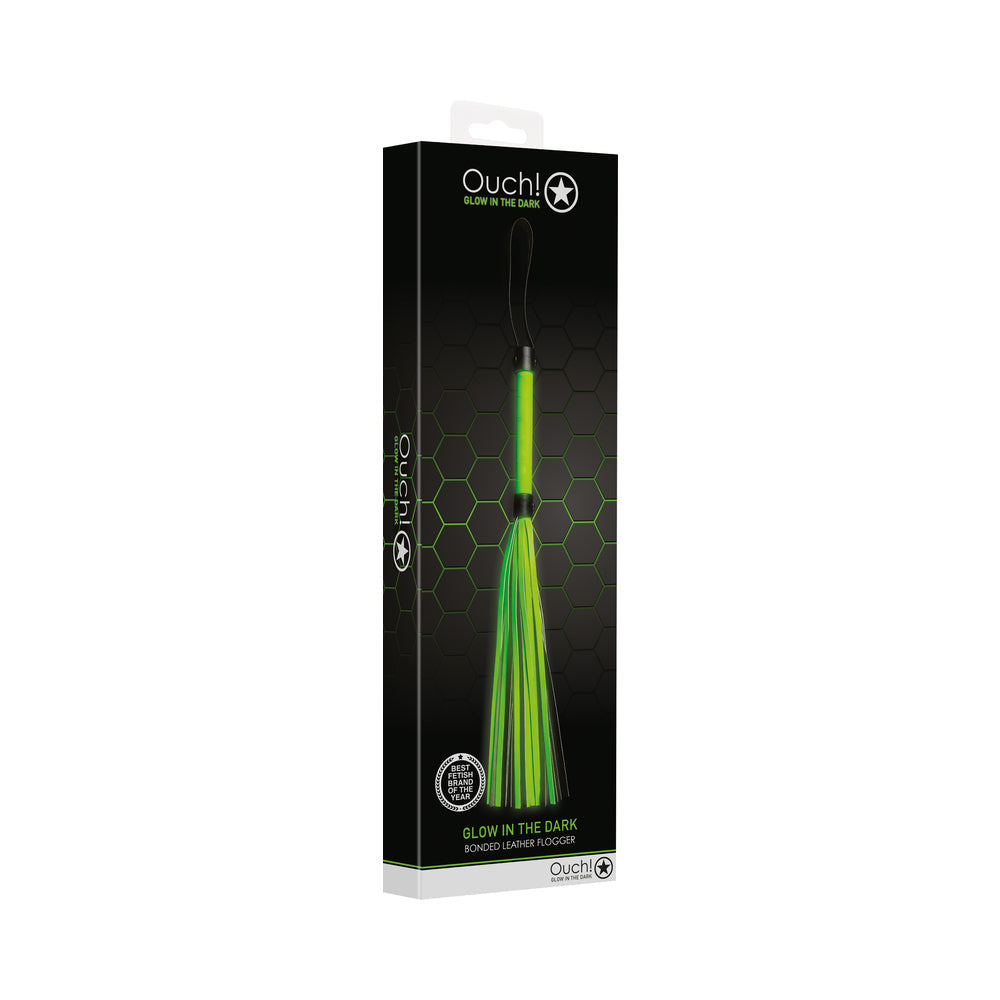 Leather Flogger Neon Green