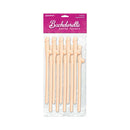 Bachelorette Party Favors 10-Piece Dicky Sipping Straws Beige