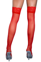 1912 Keep A Secret Thigh Highs Red