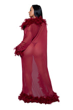 BW834MAR Glamour Robe Maroon