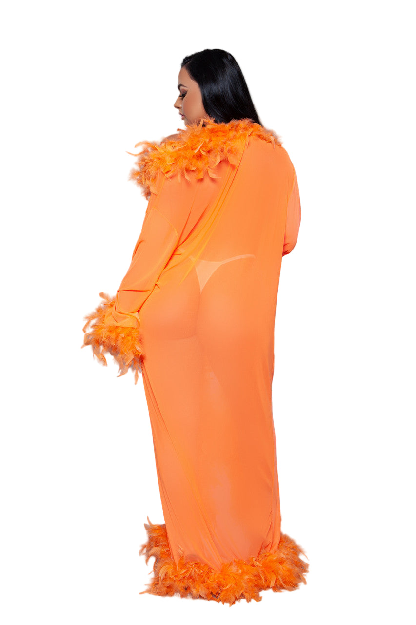 BW834NOR Glamour Robe Neon Orange