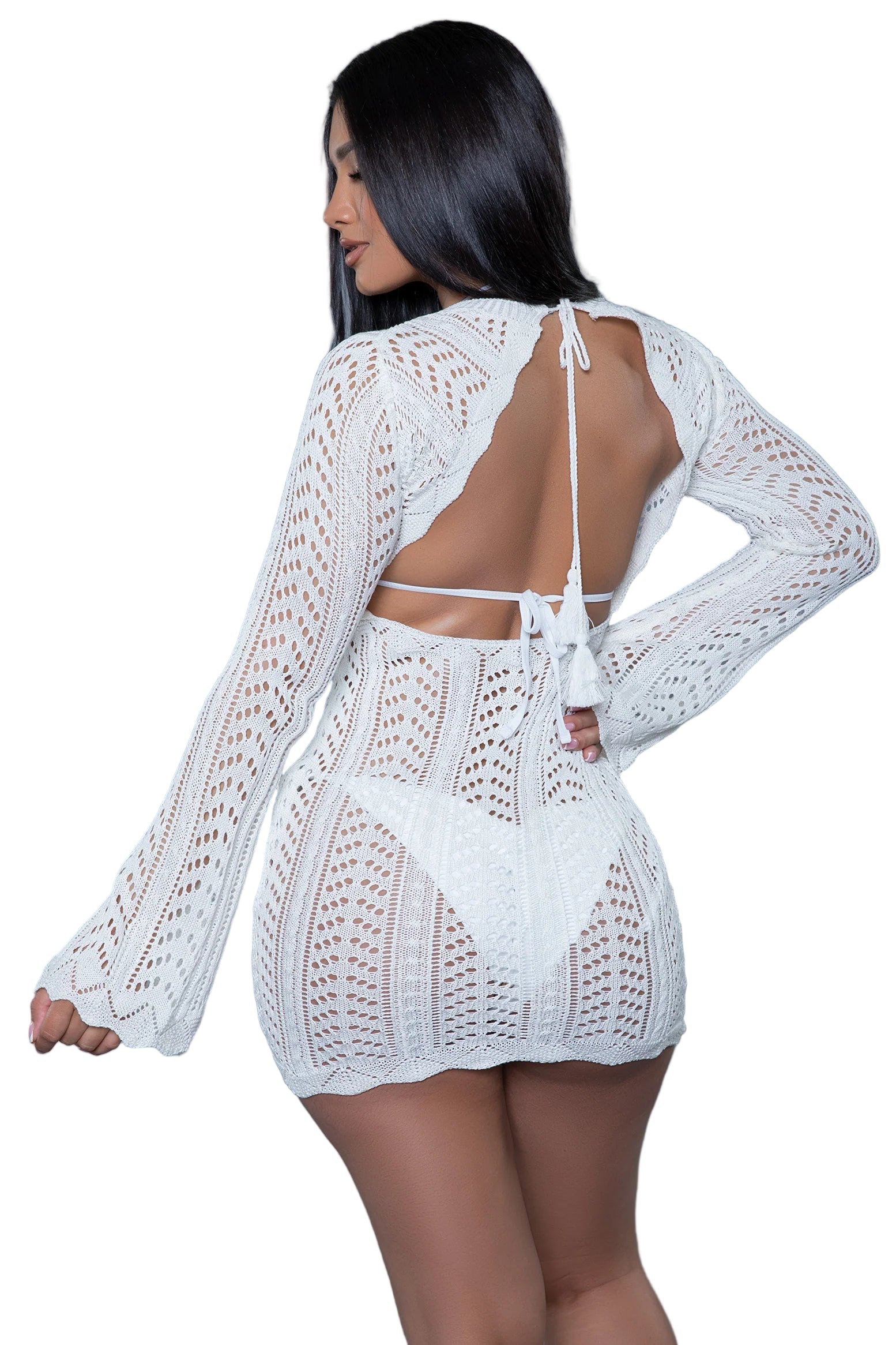 2409 Kinsley Crochet Mini Dress