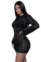 2409 Kinsley Crochet Mini Dress