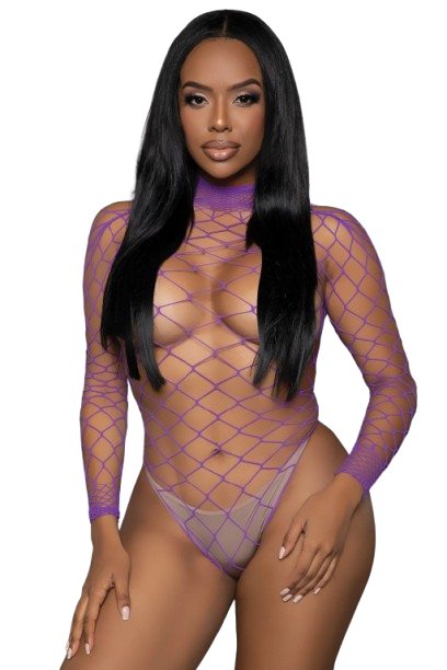1909 Dancing All Night Bodystocking Purple