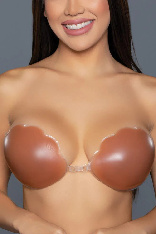 2317 Scalloped Edge Silicone Bra Tan