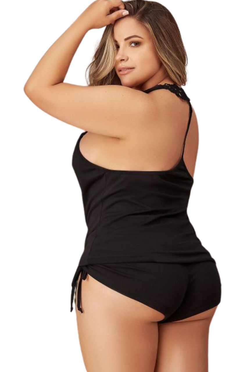 Two Piece Pajamas Set. Top and Shorts