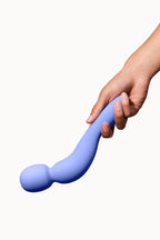 Dame Com  Silicone Wand Vibrator Periwinkle