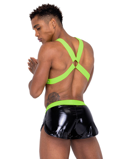 Mens Vinyl Mesh Runner Shorts