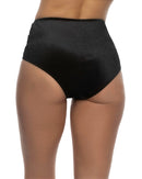 6628 - 1pc High Waist Cheeky Velvet Shorts