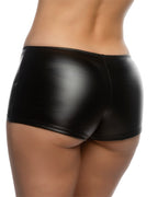 6631 - 1pc Low rise Cheeky Coated Spandex Shorts