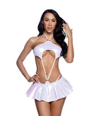 6640 - Metallic Iridescent Pleated Skirt