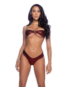 6664 - Shimmer Tube Top with Tie Closure