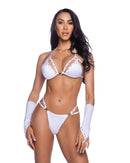 2PC Bedazzled Strappy Breakaway Bikini Set with Rhinestone Detail