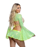 6713 - Sequin Triangle Top