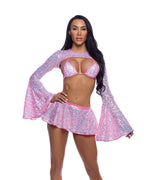 6711 - Sequin Bell Sleeve Shrug