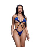 6757 - Holographic Dot Velvet X-Front 1PC