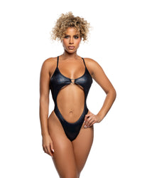 6760 - Shimmer Bodysuit with Heart Ring