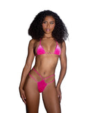 6765 - 2PC Holographic Dot Velvet Bikini Set
