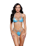 2PC Iridescent Ring Bikini Set