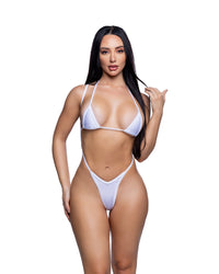2PC V-Front Suspender Bikini Set