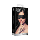 Ouch! Velvet Adjustable Eye Mask With Velcro Straps Blindfold Black
