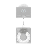 Ouch! Beginner''s Furry Handcuffs With Quick-Release White