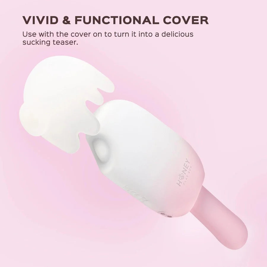 Sucking Tapping & Vibrating Cream Pop Stimulator