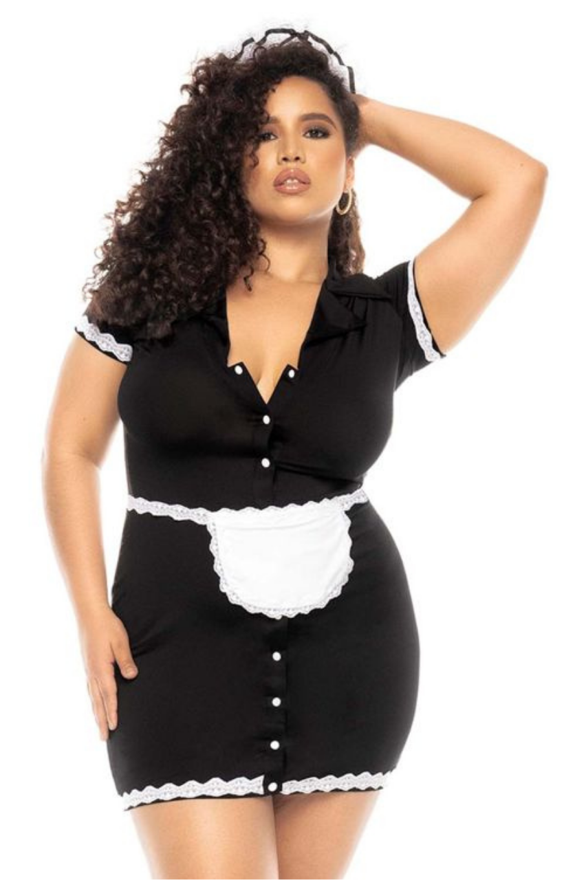 Flirty French Maid Costume Plus