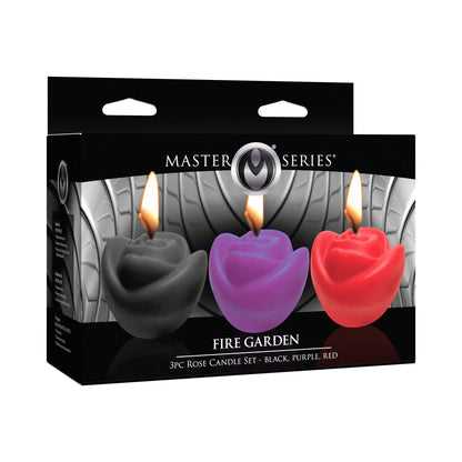 3-Piece Rose Candle Set