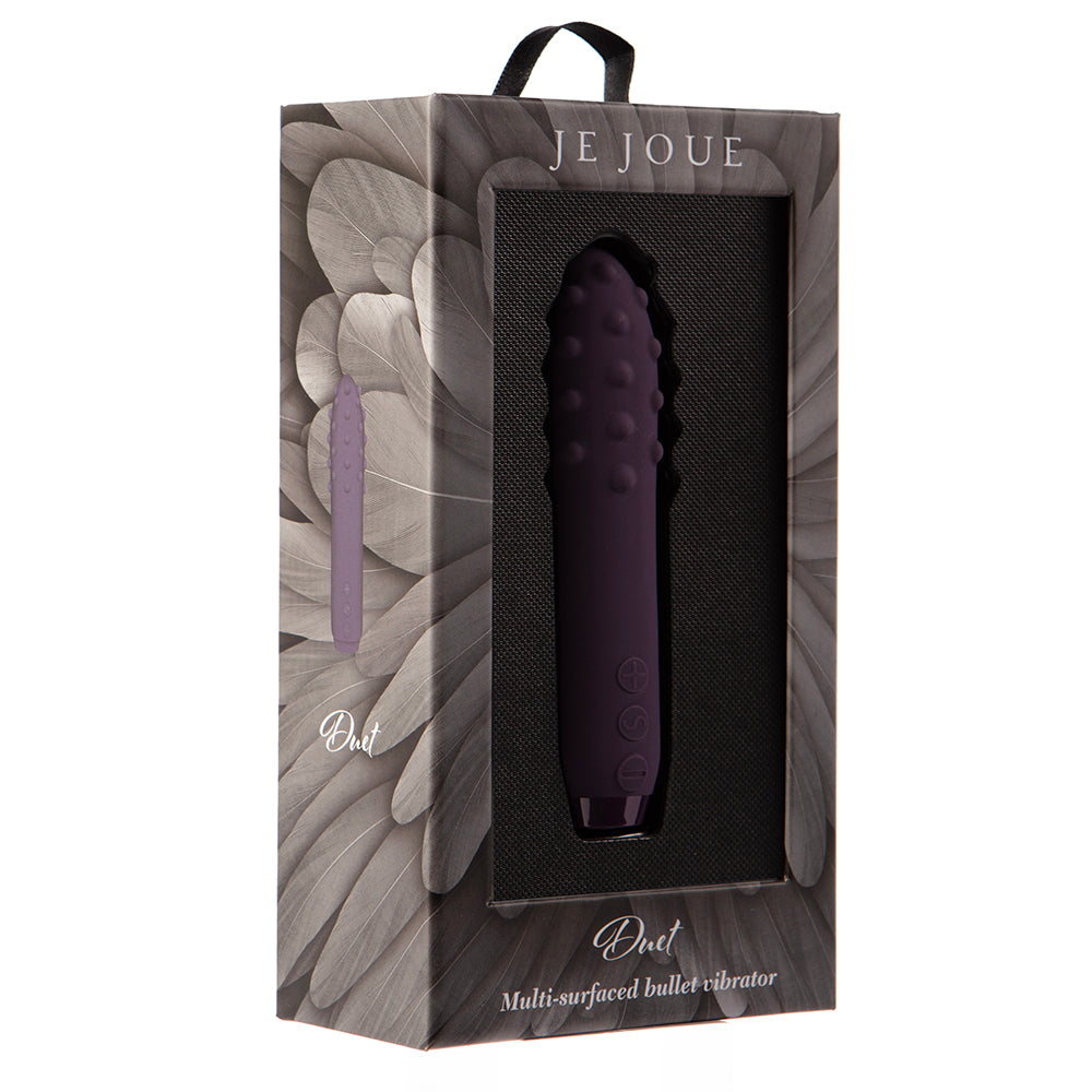 Je Joue Duet Rechargeable Silicone Multi-Surfaced Bullet Vibrator Purple