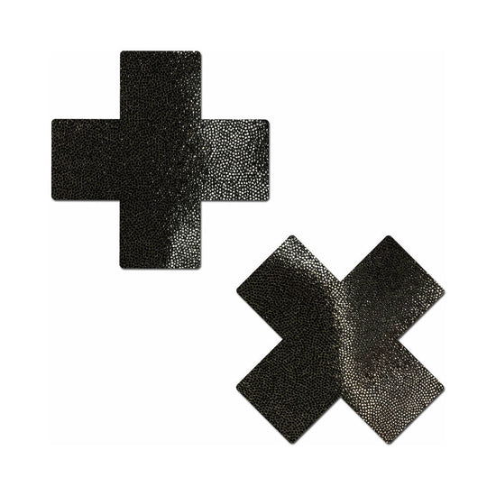 Pastease Everyday Reusable Crosses Pasties Black