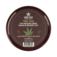 Earthly Body Hemp Seed 3-in-1 Massage Candle Tinsel Tease 6 oz.