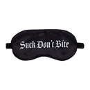 Ouch! Suck Don''t Bite Printed Mask Satin Black