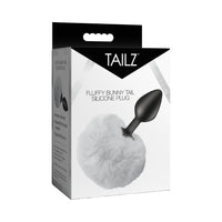 Tailz Fluffy Bunny Tail Silicone Plug White
