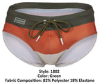 Clever 1802 Wave Swim Briefs Color Green