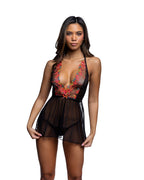 LI1042 - Midnight Rose Babydoll