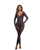 LI1176 - CAPED LACE - BODYSUIT