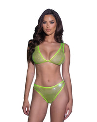 LI754 - Think Sparkle Rhinestone Bralette 2pc Set