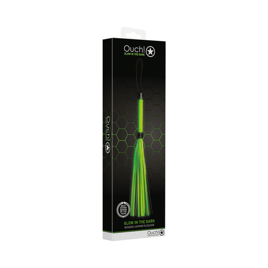 Leather Flogger Neon Green