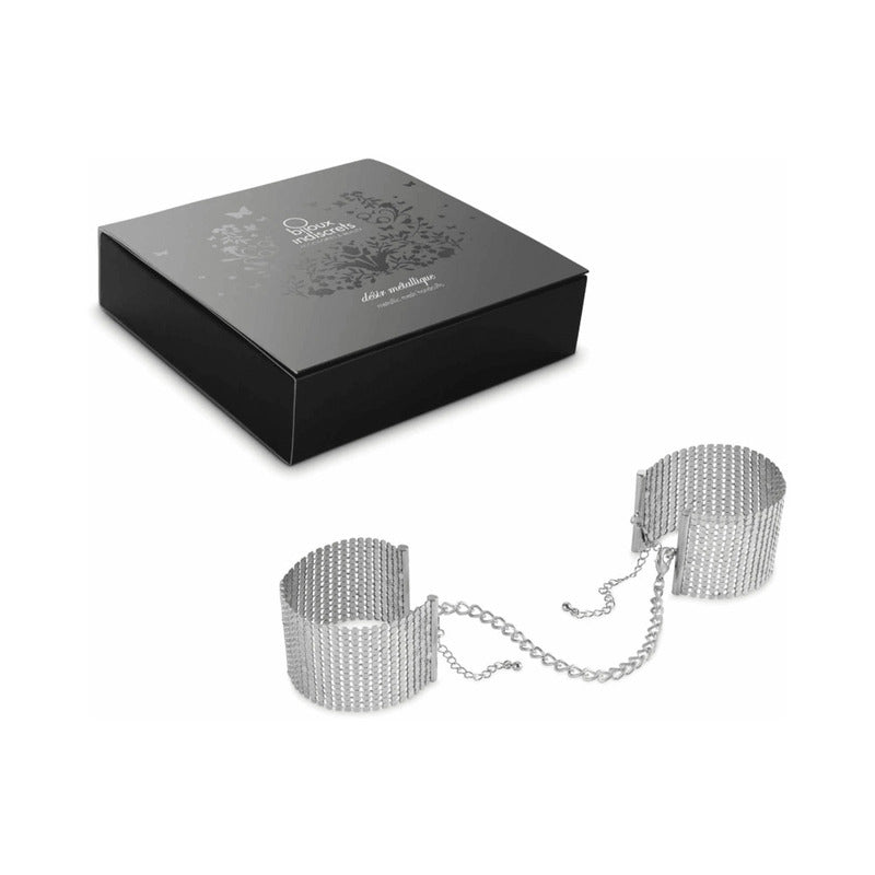 Bijoux Metallique Mesh Handcuffs Silver