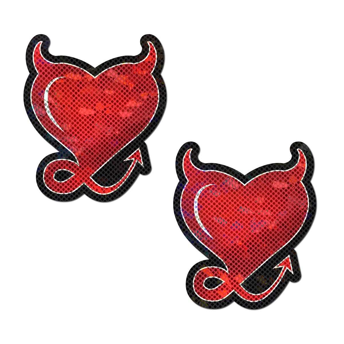 Glitter Devil Heart Pasties