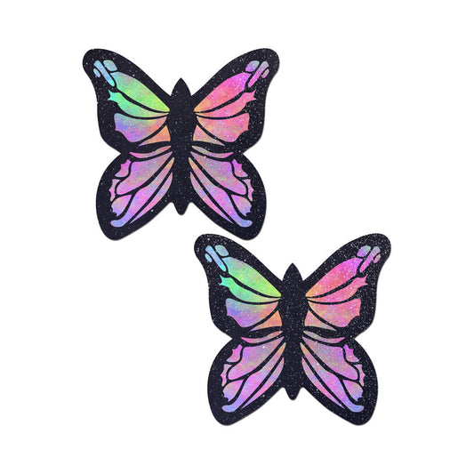 Butterfly Rainbow Twinkle Velvet Full Breast Covers