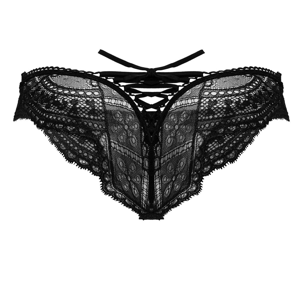 Lace-Mesh Thongs