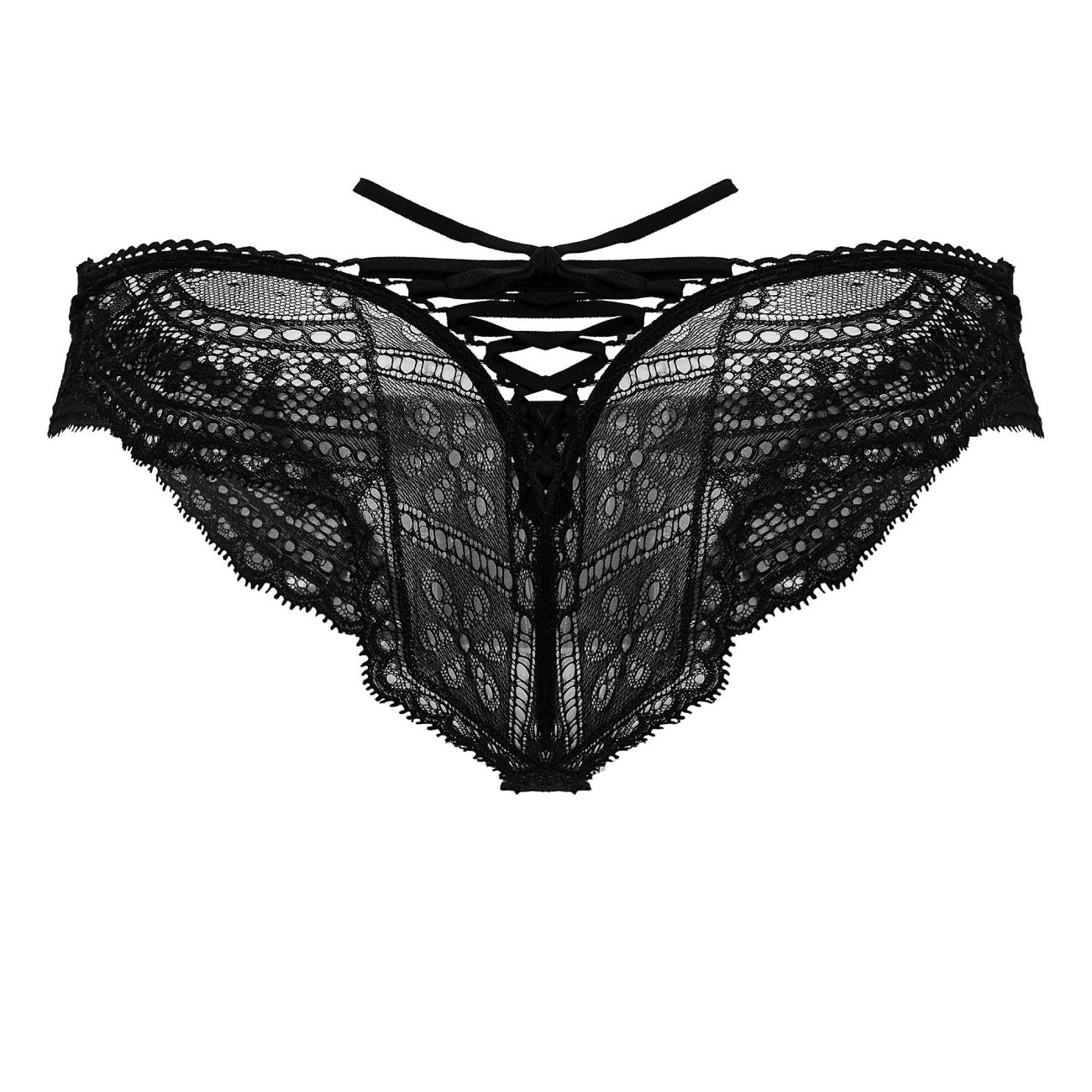 Lace-Mesh Thongs