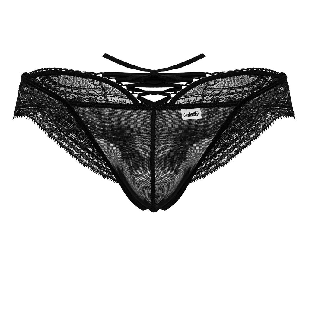 Lace-Mesh Thongs
