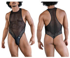 Lace-Mesh Bodysuit