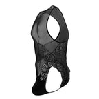 Lace-Mesh Bodysuit