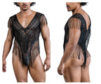 Lace-Mesh Bodysuit