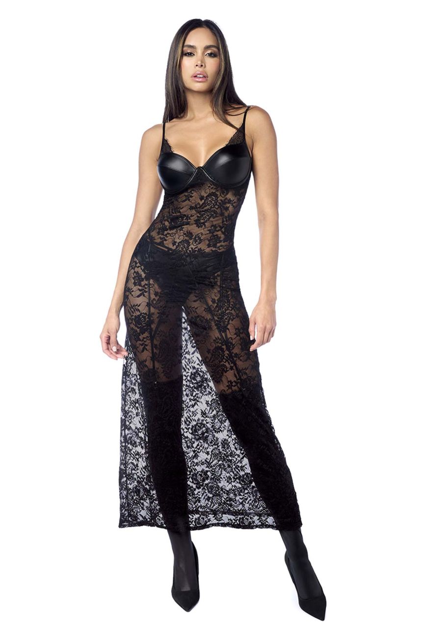 Long Gown with matching Panty Garter Belt